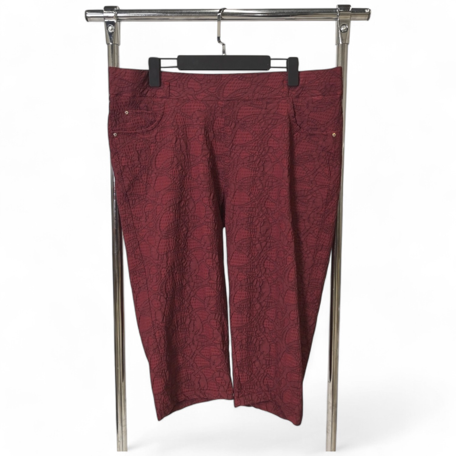 Капри цвета бордо