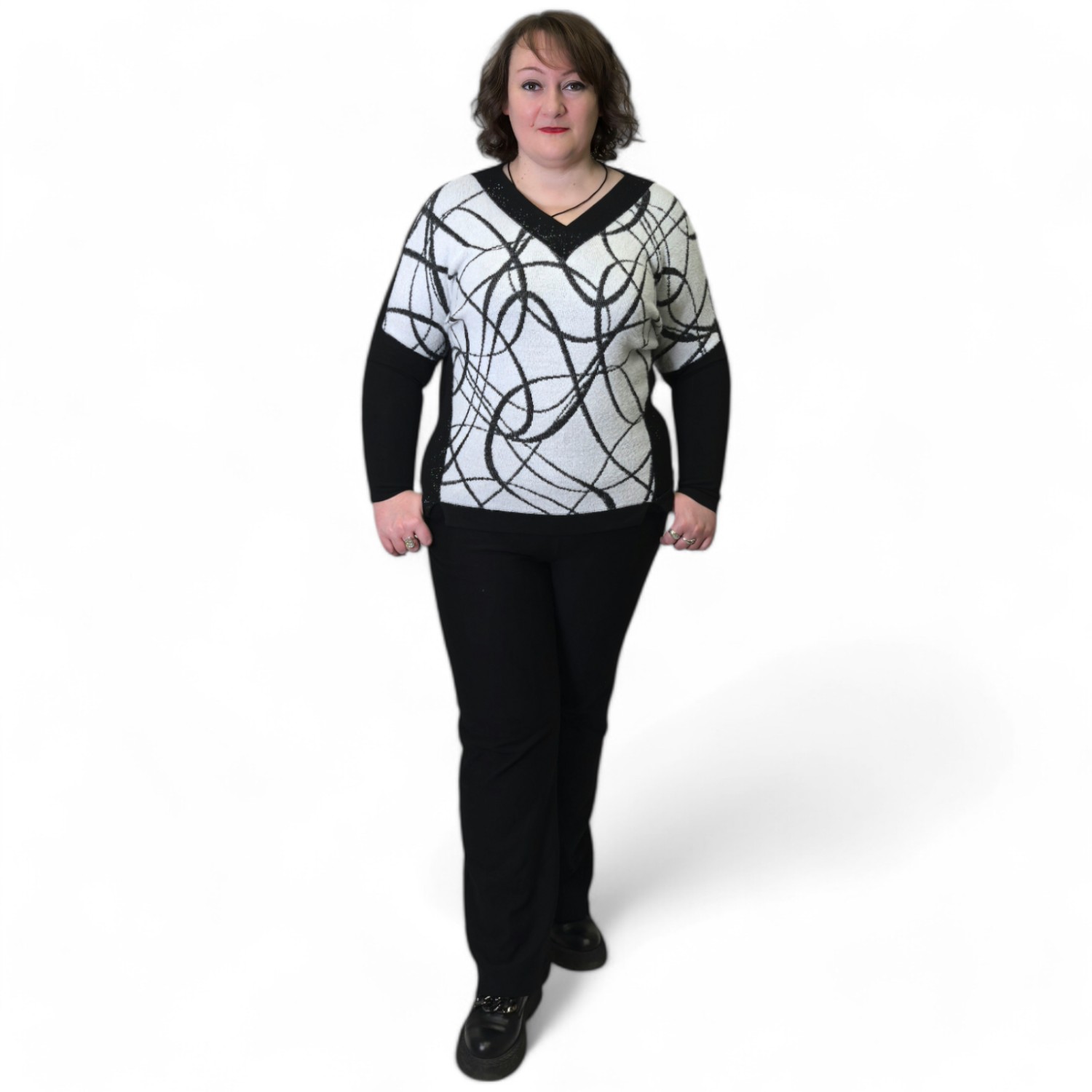 Туника с черным узором купить